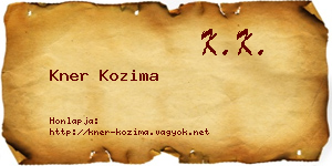 Kner Kozima névjegykártya